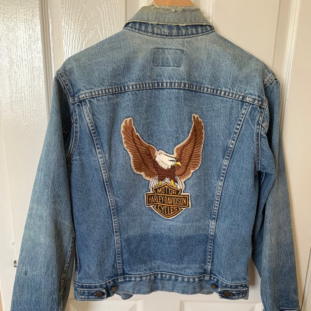 Vintage Levi's Denim Jacket w/ Harley Davidson Patch